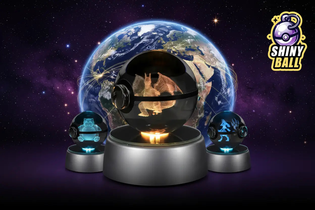 Cadeaux Pokémon & Pokéball LED Cristal — ShinyBall livre partout dans le monde