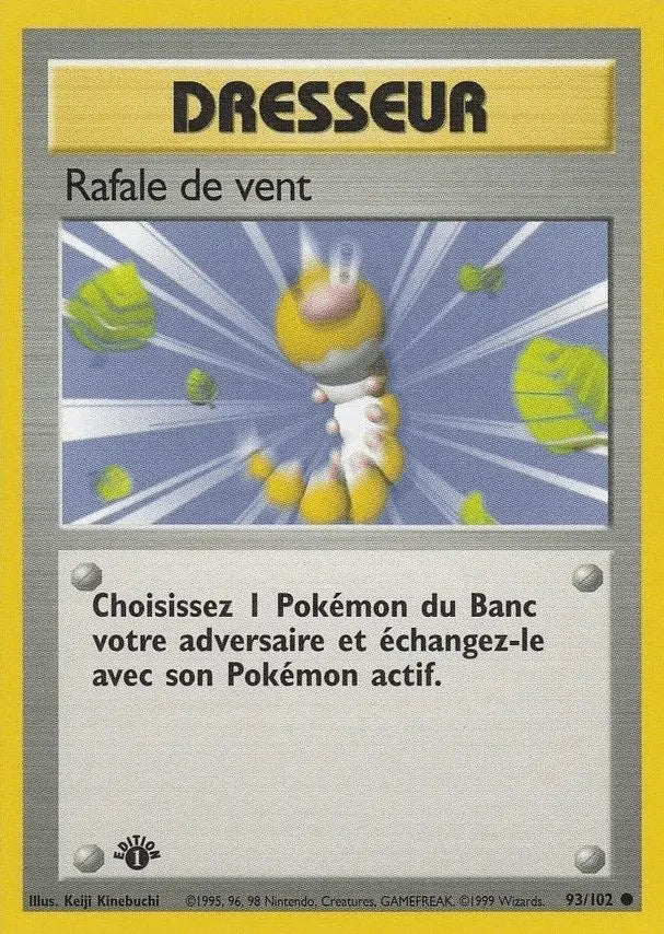 Carte Pokémon Dresseur Rafale de Vent – Set de Base Édition 1 ShinyBall