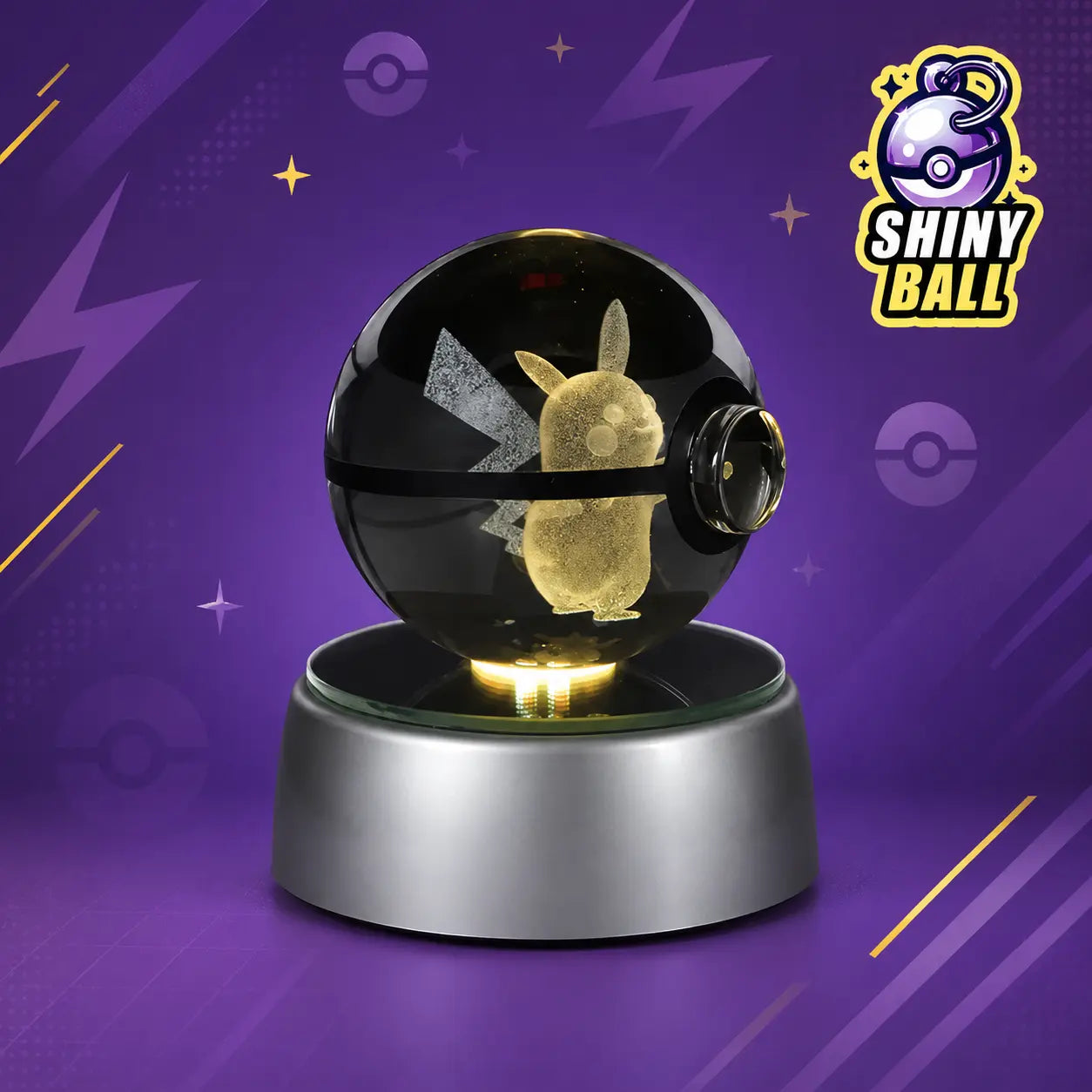Pokéball LED Cristal Pikachu Pokémon