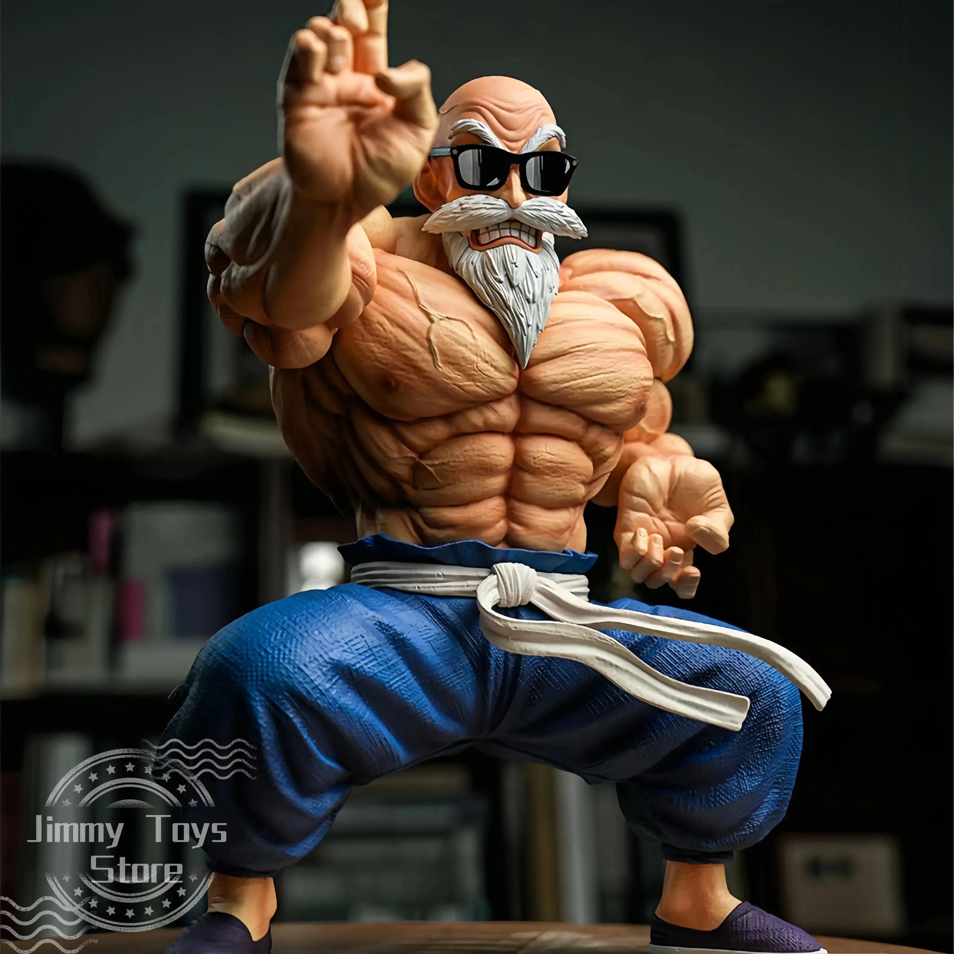 Figurine Dragon Ball Tortue Géniale Musclée 10cm - Maître Kame Sennin Statue PVC ShinyBall