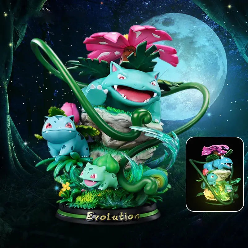 Figurine Pokémon Bulbizarre Lumineuse 21cm - Statue LED Evolution ShinyBall