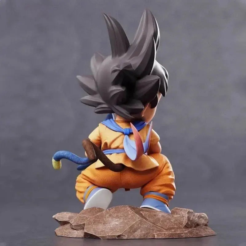 Figurine Dragon Ball Goku Enfant avec Plume - Statuette PVC Collection Sangoku Petit ShinyBall
