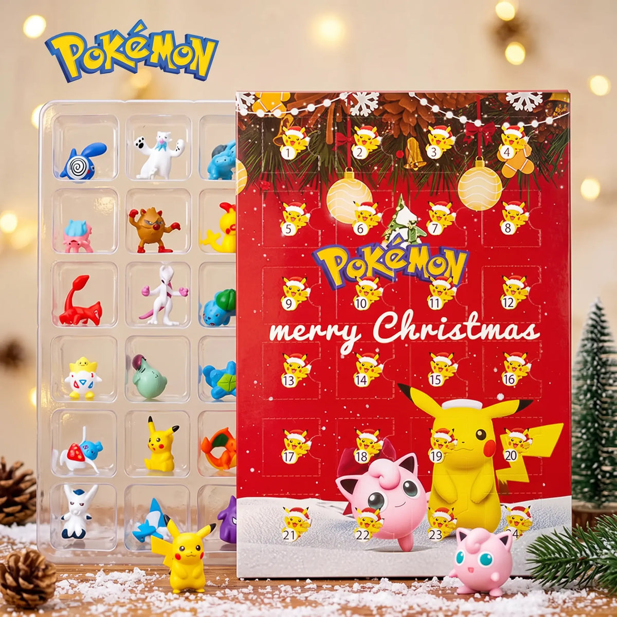 Calendario de Adviento Pokémon: 24 minifiguras sorpresa