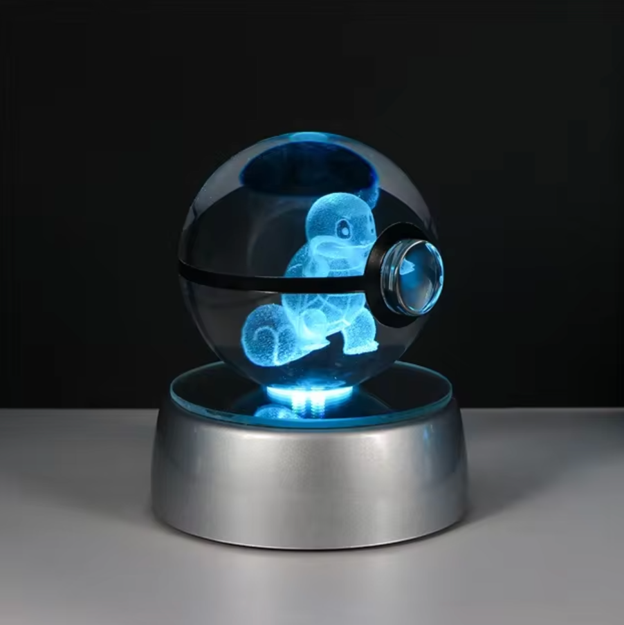 Pokéball en cristal (socle LED inclus) ShinyBall