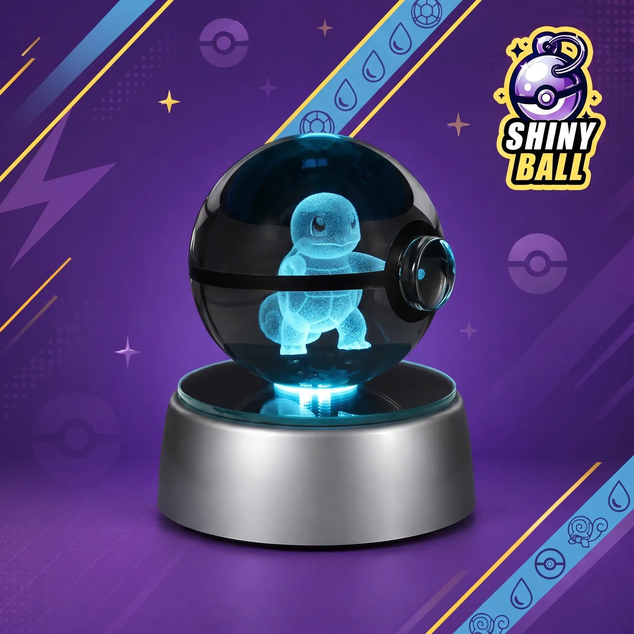 Pokéball LED Crystal Squirtle Pokémon