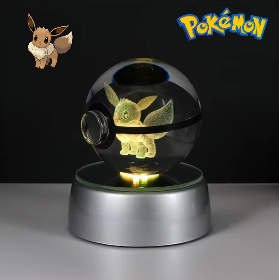 Pokéball LED Cristal Évoli Pokémon ShinyBall