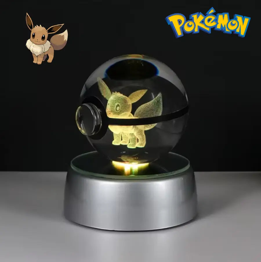 Pokéball LED Cristal Évoli Pokémon ShinyBall