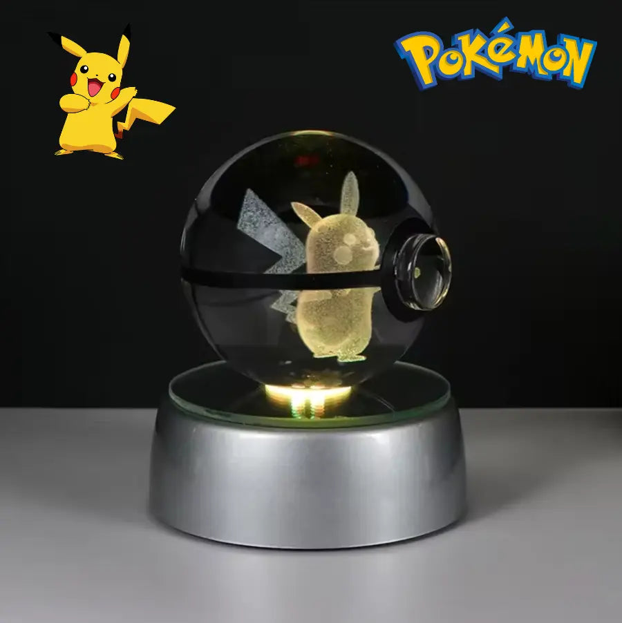 Pokéball LED Cristal Pikachu Pokémon ShinyBall