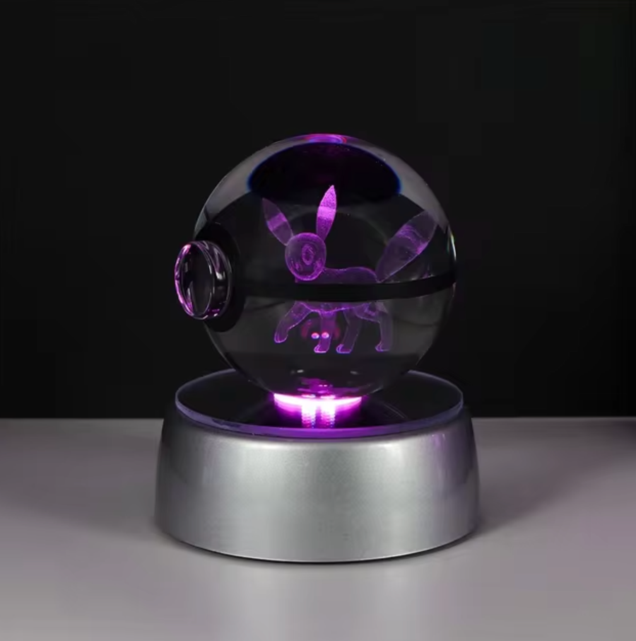 Pokéball en cristal (socle LED inclus) ShinyBall