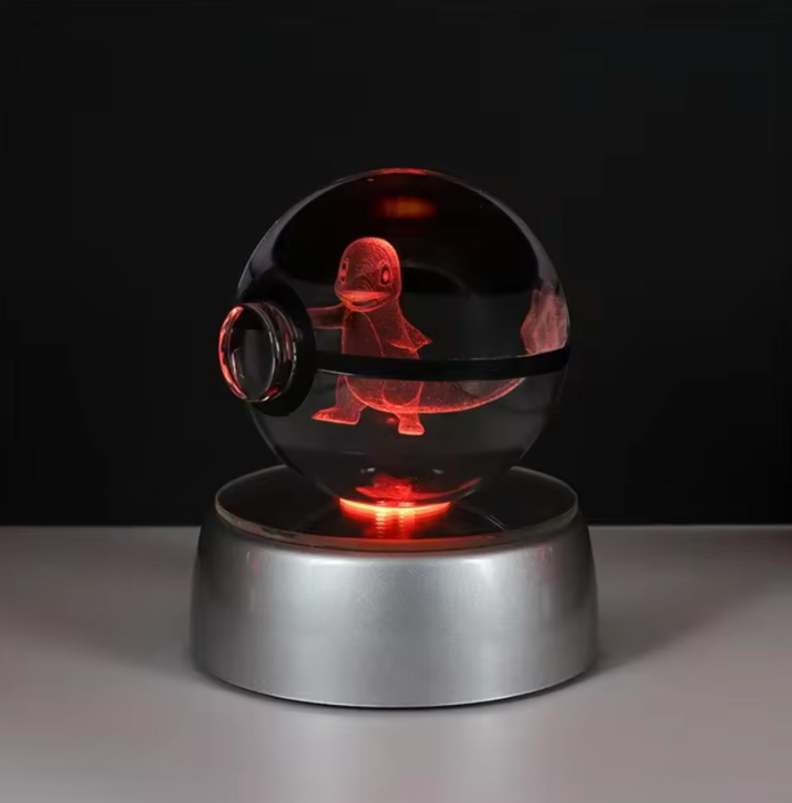 Pokéball en cristal (socle LED inclus) ShinyBall