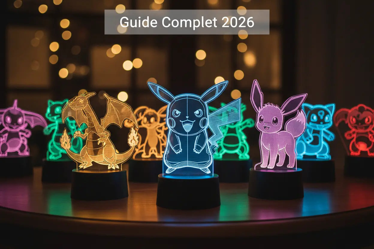 Guide complet 2026 : choisir sa lampe 3d personnalisée à led Pokémon