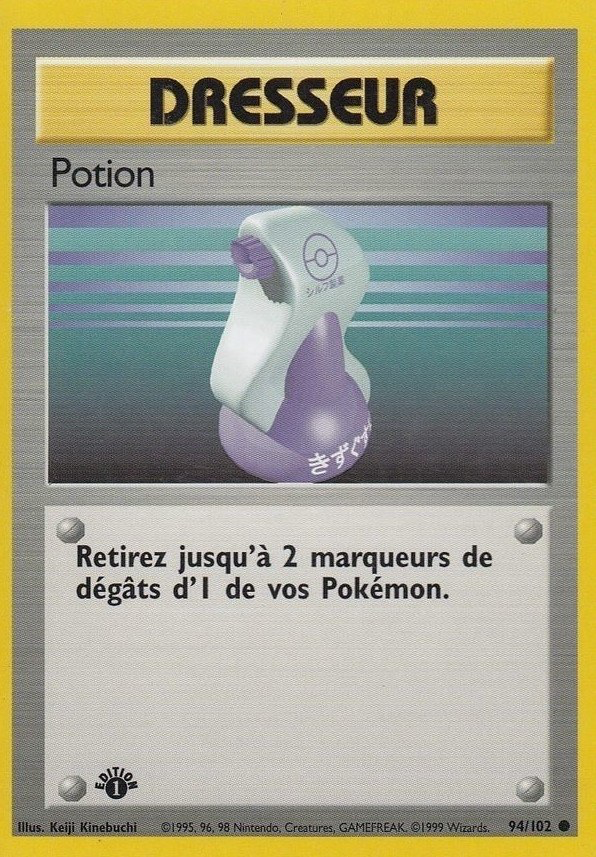 Carte Pokémon Dresseur Potion – Set de Base Édition 1 – Mint