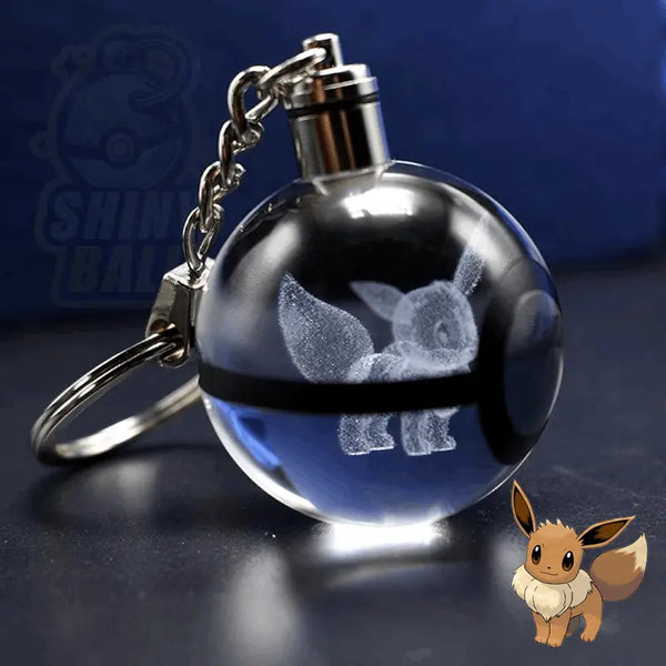 Porte-clé Pokéball LED en cristal Pokémon