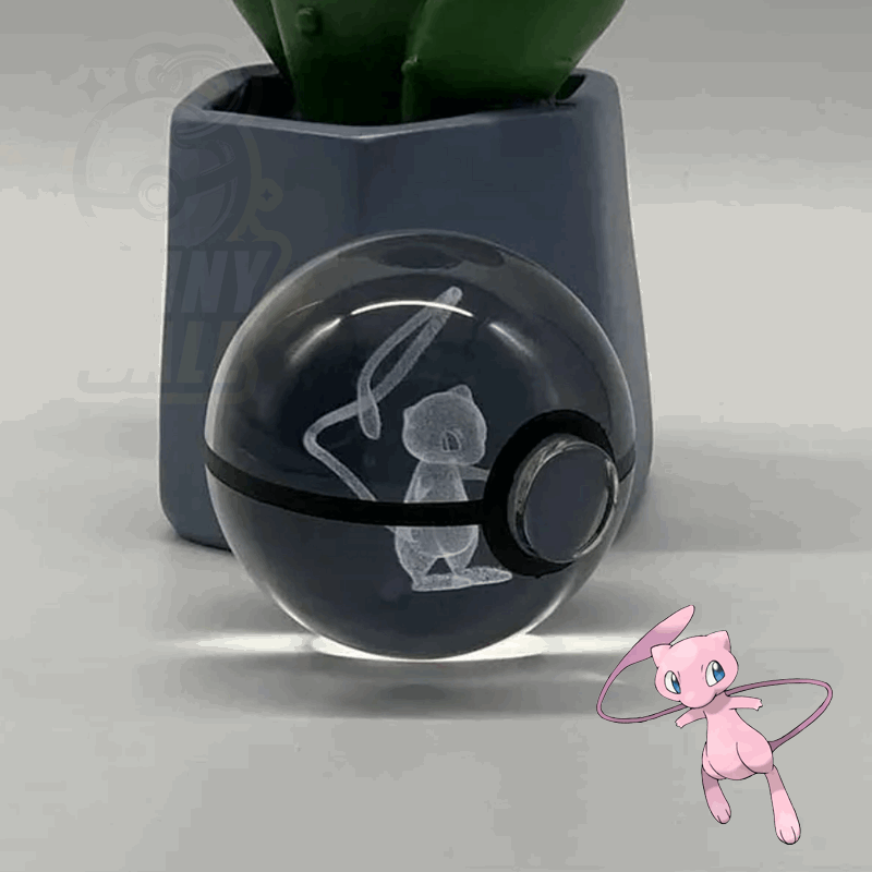 pokeball led pokemon shinyball mew cristal fan