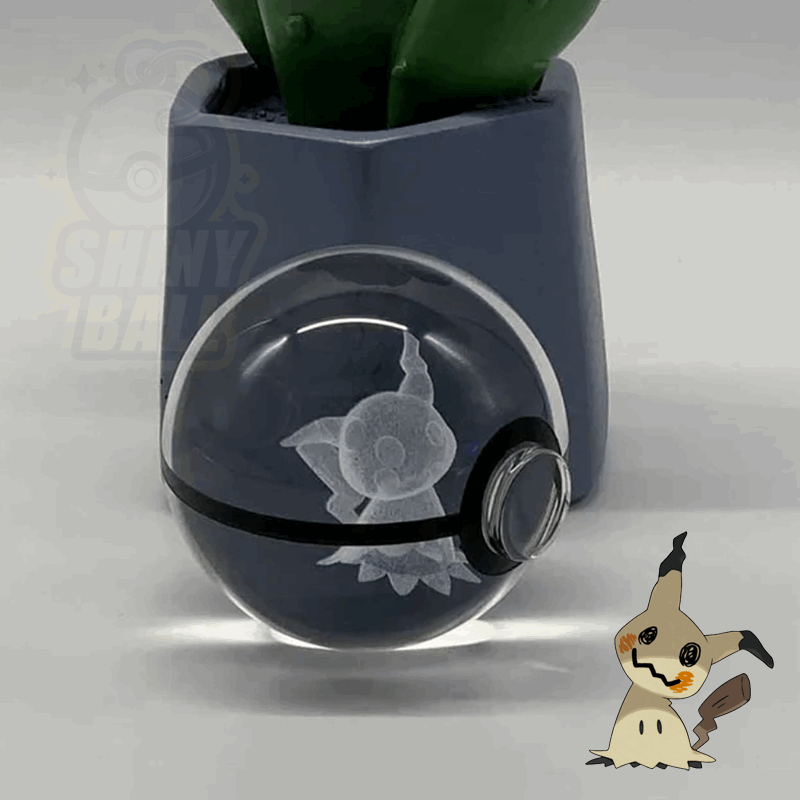pokeball led pokemon shinyball mimiqui cristal fan