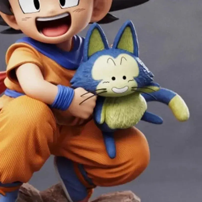 Figurine Dragon Ball Goku Enfant avec Plume - Statuette PVC Collection Sangoku Petit ShinyBall