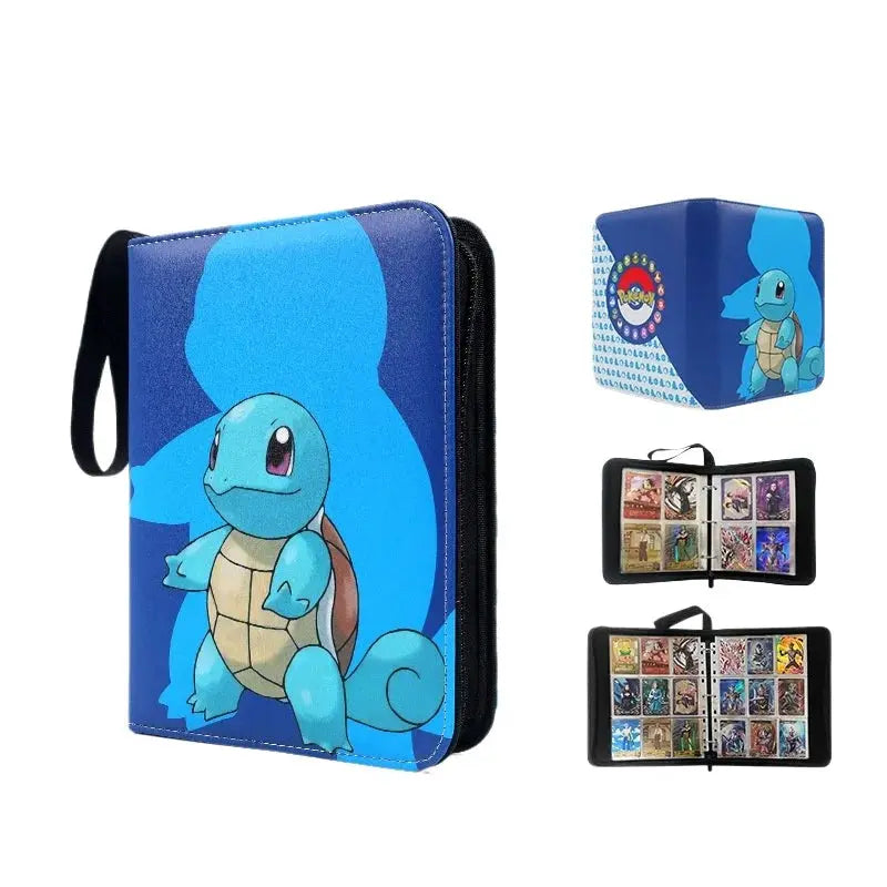 Squirtle Pokmon Card Binder, 4 Grids, PU Leather, Zipper Closure |  ShinyBall