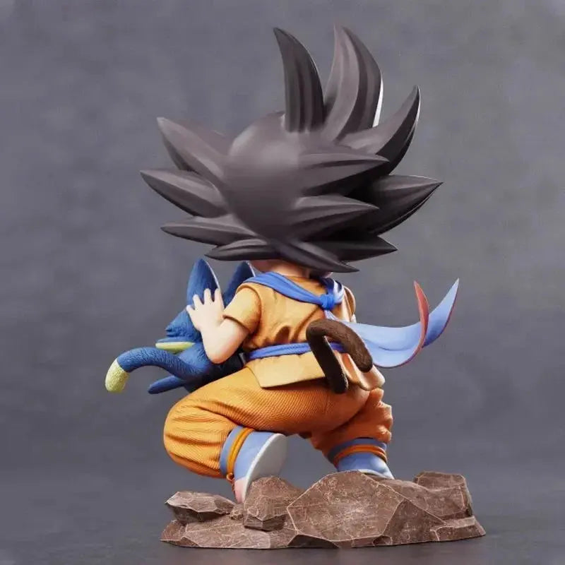 Figurine Dragon Ball Goku Enfant avec Plume - Statuette PVC Collection Sangoku Petit ShinyBall