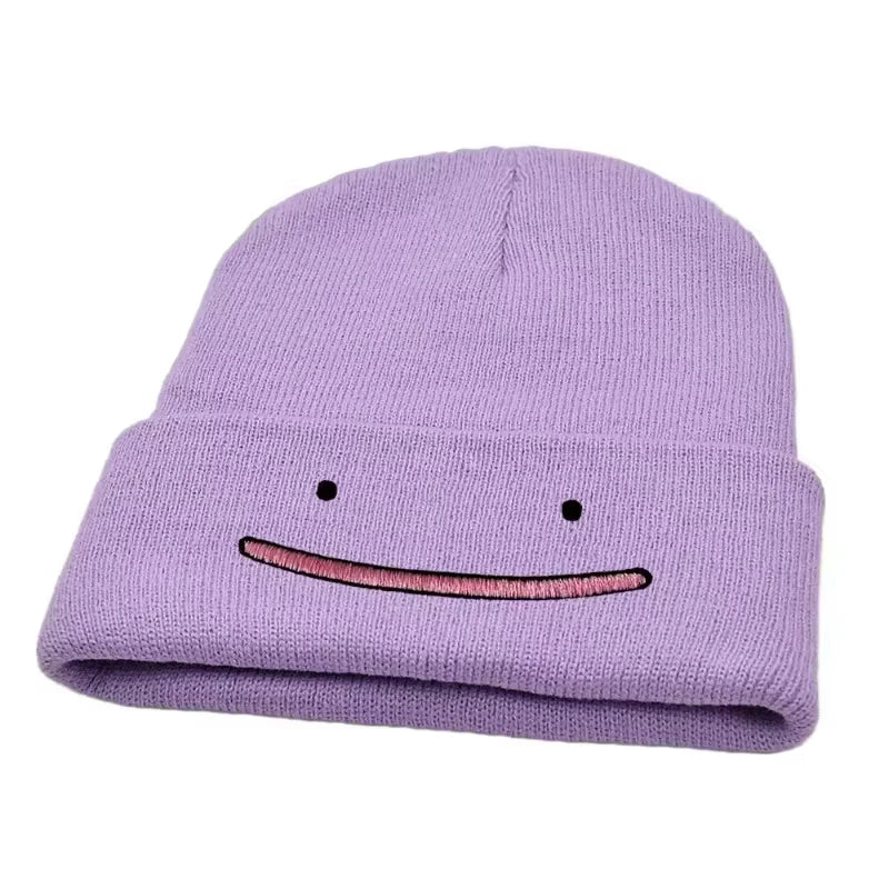 Pokemon Snorlax Ditto Psyduck Beanies Women Winter Warm Hat Anime Solid Color Funny Embroidery Cap for Men Knitted Bonnet Unisex ShinyBall