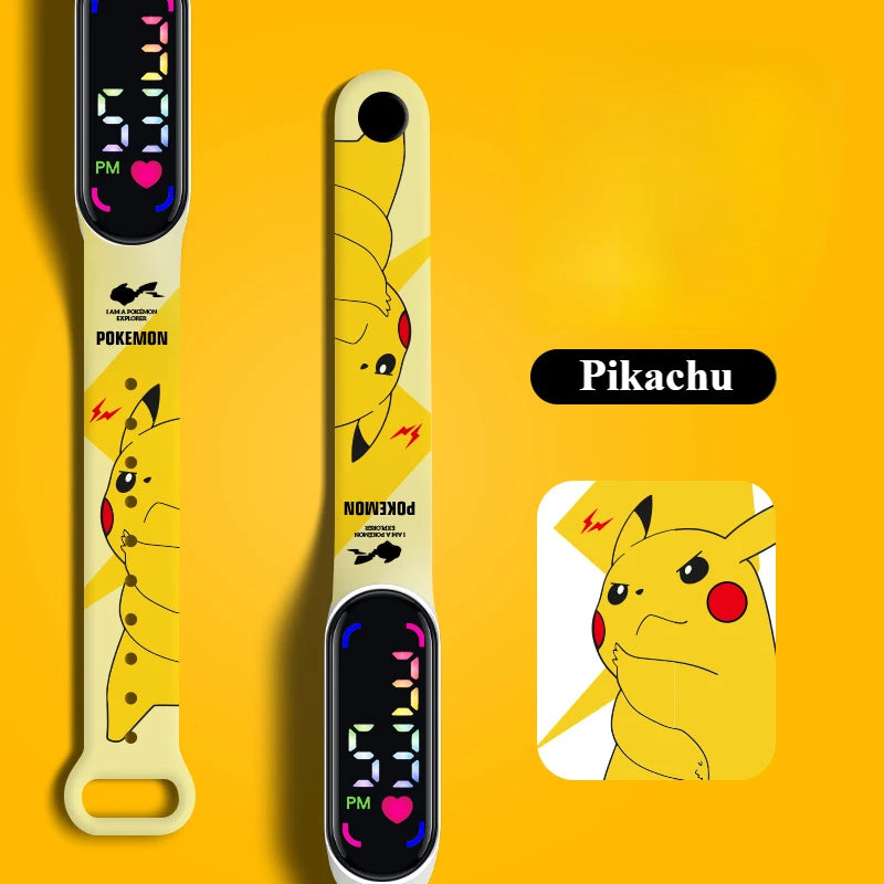 Pokemon Watch Pikachu Gengar, LED Digital Waterproof Watch for Kids, Electronic Wristwatch Boys Girls Birthday Gift ShinyBall