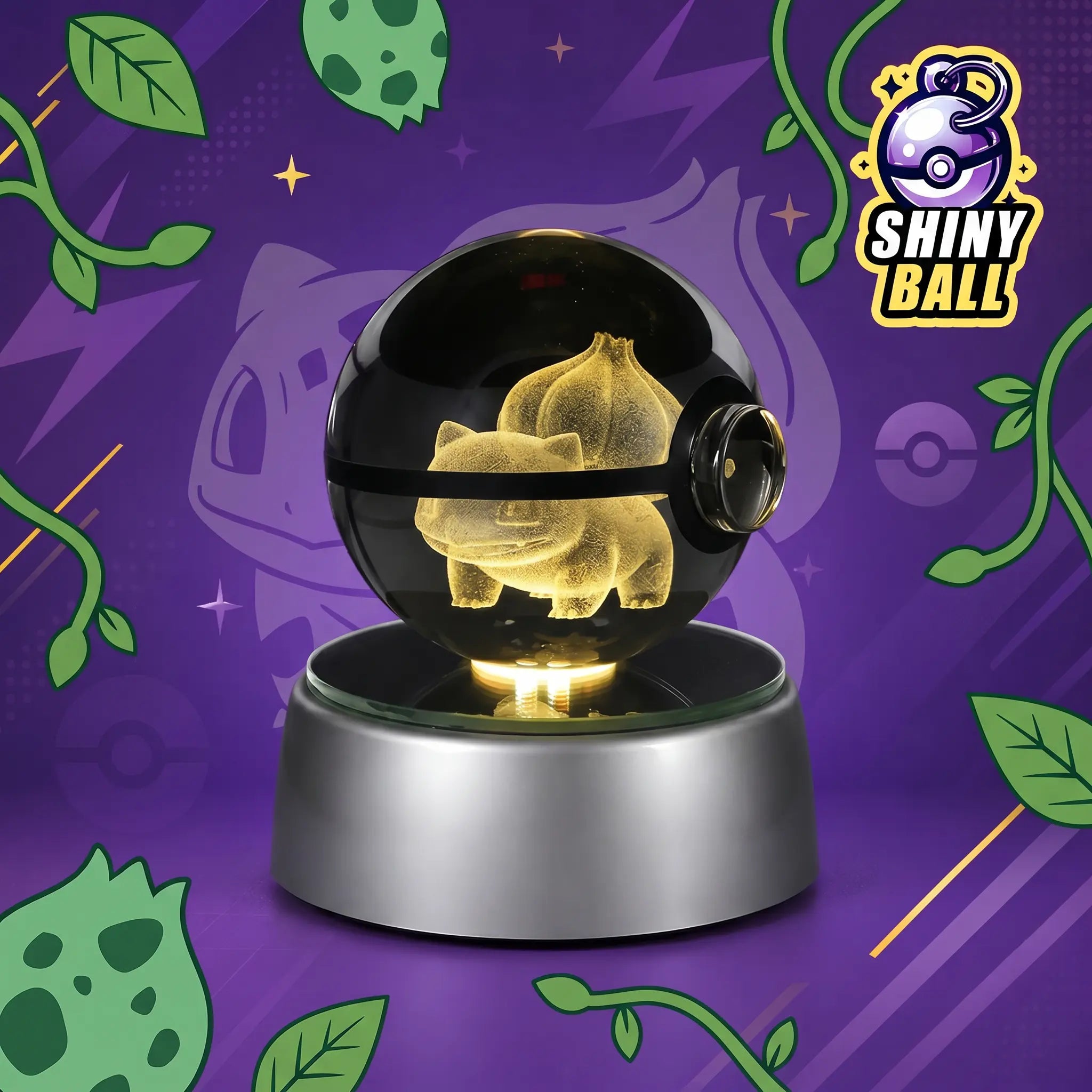 Pokéball LED Cristal Bulbizarre Pokémon