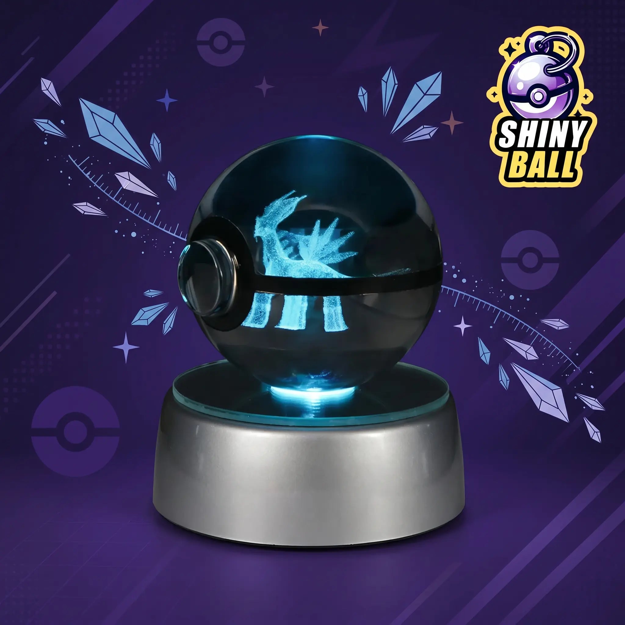 Pokébola LED Cristal Dialga Pokémon
