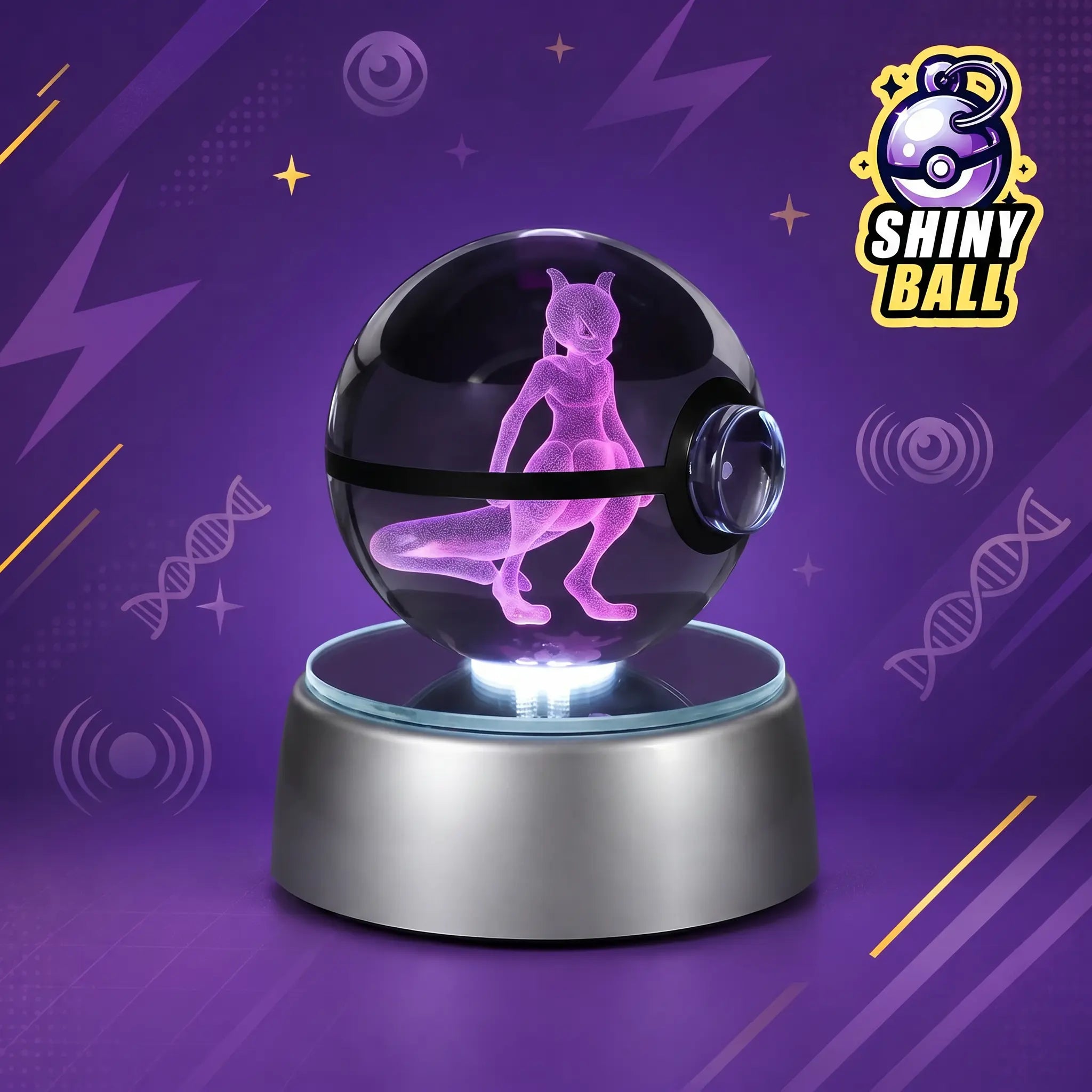 Pokéball LED Cristal Mewtwo Pokémon