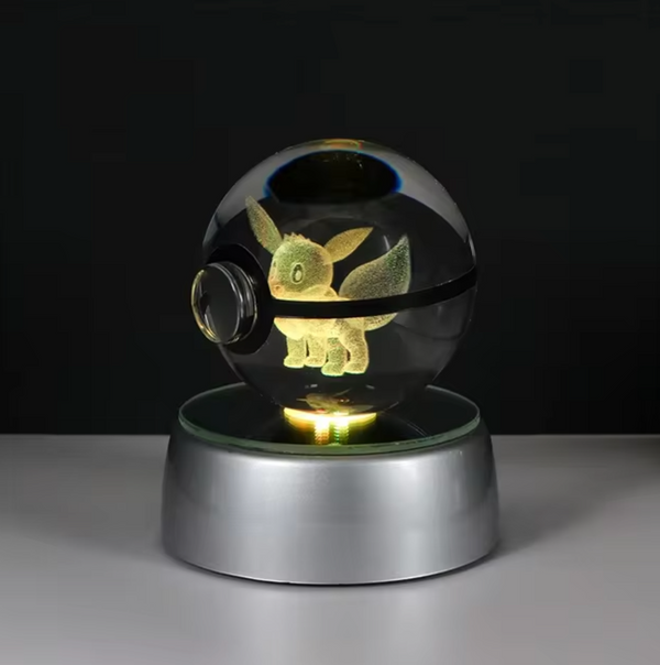 Poké Ball LED de Eevee con base iluminada